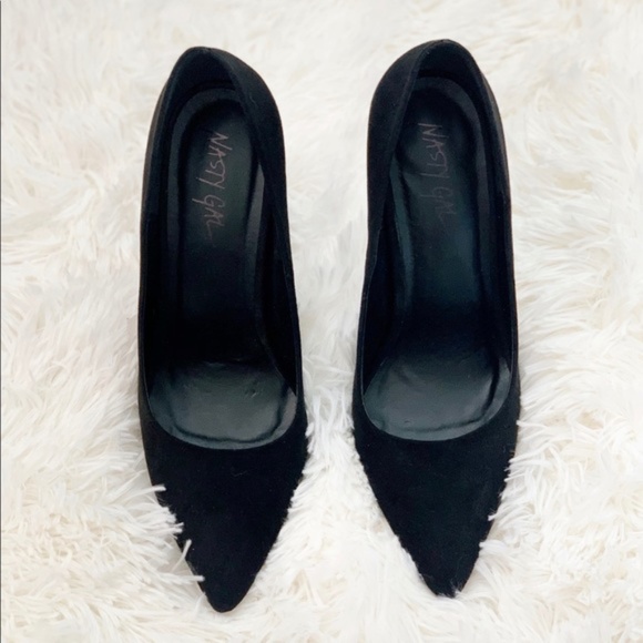 NASTY GAL Baxter Arroyo Vegan Black Suede Pump - Picture 4 of 5
